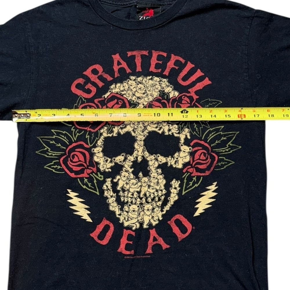 VTG Grateful Dead Skull Roses Lightning Bolt Black T Shirt‎ Zion Size S - Picture 6 of 8